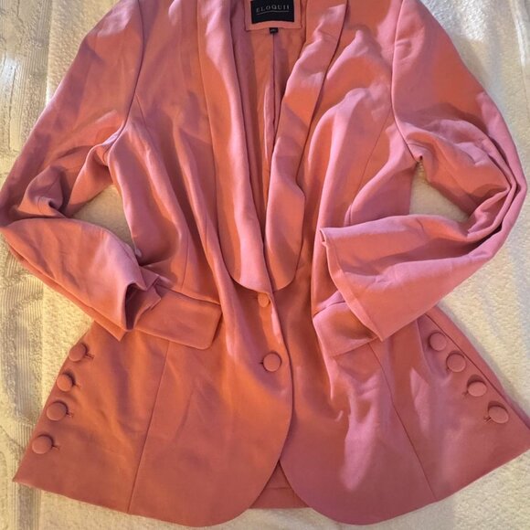 Gorgeous.Pink Eloquii Blazer with Button Details Size 14 - Picture 2 of 6